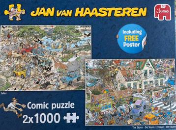 Jan van Haasteren - 2x 1000 - de storm + safari beschikbaar voor biedingen