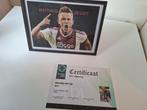 Gesigneerde Foto Matthijs de Ligt - Ajax In lijst, Ophalen of Verzenden, Zo goed als nieuw, Ajax, Poster, Plaatje of Sticker