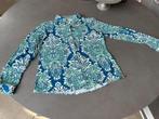 Blauw/groen/wit Angelle Milan travel blousje, maat M, Kleding | Dames, Blouses en Tunieken, Maat 38/40 (M), Angelle Milan, Zo goed als nieuw