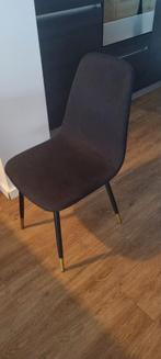 Zwarte Eetkamerstoel met Gouden Details, Huis en Inrichting, Stoelen, Ophalen, Gebruikt, Zwart, Metaal