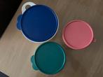 Tupperware schaaltjes met deksel (3 stuks), Ophalen of Verzenden, Gebruikt, Blauw, Schaal
