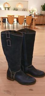 Blauwe  laarzen maat 39. Leer met suede, Kleding | Dames, Schoenen, Ophalen, Zo goed als nieuw, Blauw, Hoge laarzen