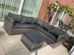 Loungeset hoek antraciet/weinig gebruikt., Ophalen, Zo goed als nieuw, Kunststof