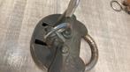 Lios antiek hangslot messing, Ophalen, Gebruikt