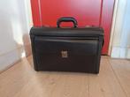 Pilotenkoffer, zwart leder, izgst., Ophalen of Verzenden, Zo goed als nieuw, Leer, Minder dan 50 cm