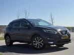 Nissan Qashqai 1.2 Tekna + half leder|Panorama|Trekhaak|Stoe, Gebruikt, 4 cilinders, 116 pk, Zwart