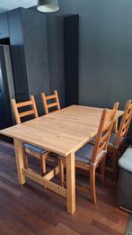 Eettafel 6/8 persons IKEA met 4 stoelen, Huis en Inrichting, Complete eetkamers, Ophalen, Zo goed als nieuw