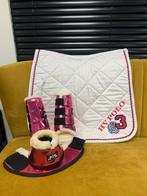 Hv polo wedstrijd dekje wit roze met roze beschermers, Ophalen of Verzenden, Nieuw, Dressuur