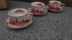 3x Johson Bros Britain castles rood kop en schotel thee TOP, Antiek en Kunst, Antiek | Servies los, Ophalen of Verzenden