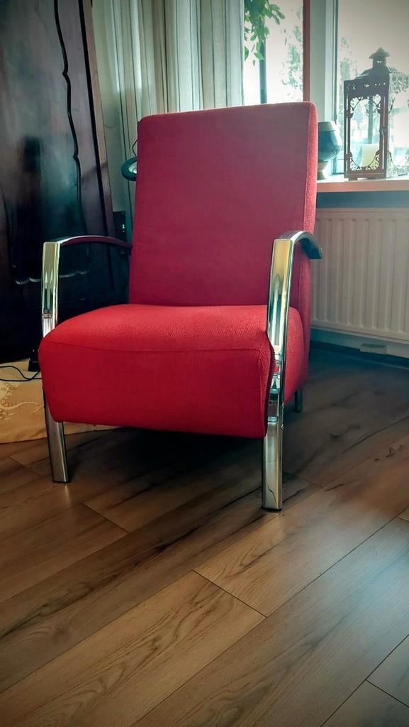 2 Montel fauteuils + 2 zits bank en glazen salontafel, Huis en Inrichting, Fauteuils, Zo goed als nieuw, 50 tot 75 cm, 75 tot 100 cm