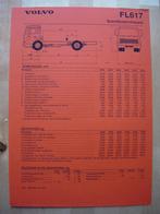 Volvo FL617 Brandweer Techn Specificatie Folder 1990 FL6, Volvo, Zo goed als nieuw, Volvo, Ophalen