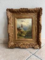 Jan Hermanus Barend Koekkoek - Zicht op kerkje Kortenhoef, Antiek en Kunst, Kunst | Schilderijen | Klassiek, Ophalen of Verzenden