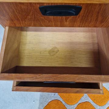 Strak vintage bureau teak fineer jaren 60 - afbeelding 12