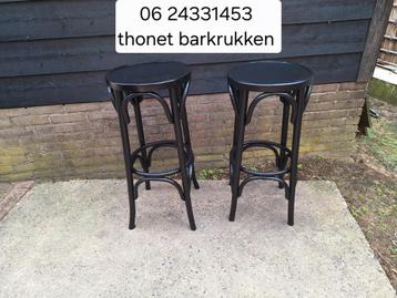 Thonet barkrukken mat zwart 06 24331453  beschikbaar voor biedingen