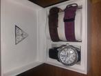 Guess horloge met 2 x band in originele doos nooit gedragen, Ophalen of Verzenden, Zo goed als nieuw, Staal, Overige merken
