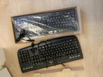 Twee toetsenborden - Logitech & Fujitsu, Computers en Software, Toetsenborden, Ophalen, Gebruikt, Multimediatoetsen, Qwerty
