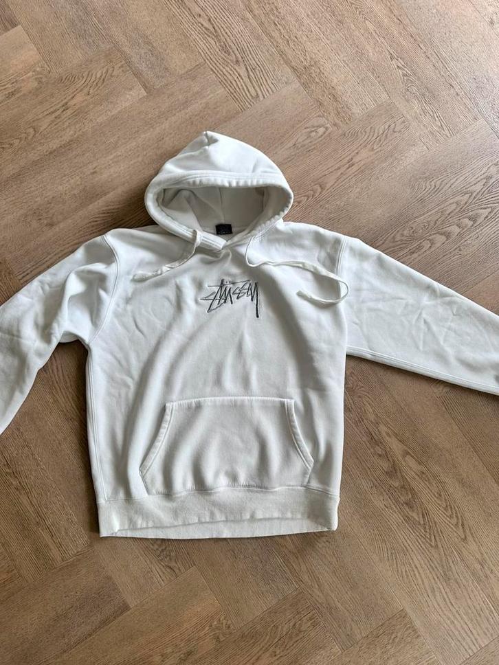 Stussy hoodie, Kleding | Heren, Truien en Vesten, Zo goed als nieuw, Maat 52/54 (L), Wit, Ophalen of Verzenden