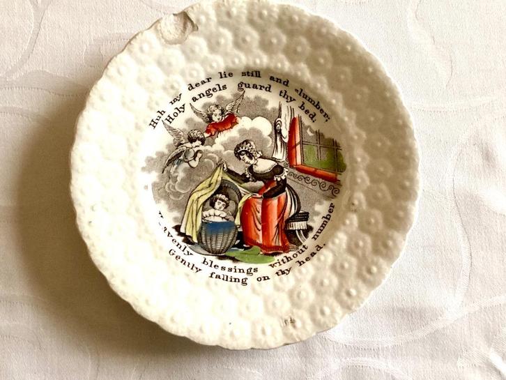 Zeer uniek bord (ABC-bord) met Engels wiegeliedje,, Antiek en Kunst, Antiek | Servies los, Ophalen of Verzenden