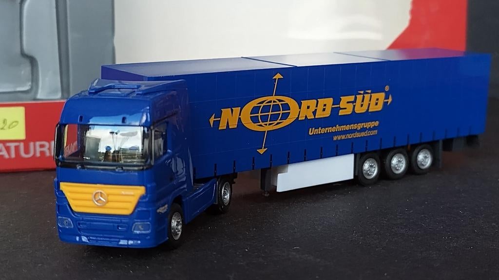 Mercedes Benz Actros Nord Sud 1:120 Herpa Pol, Verzenden, Trucks@herpa.de, Nieuw, Bus of Vrachtwagen