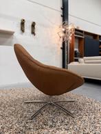 Nieuw Label van den Berg Hidde Soft Draai Fauteuil Cognac, Huis en Inrichting, Fauteuils, Minder dan 75 cm, Nieuw, Label van den Berg