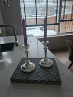 Antieke  Set kaarsenstandaard Koninklijk Begeer zilverkleur, Ophalen of Verzenden, Zo goed als nieuw