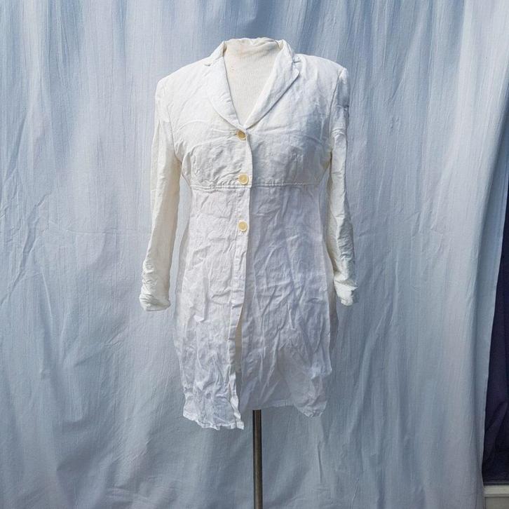 Gaaf wit linnen jasje. mt M. Merk Soap Studio, Kleding | Dames, Jasjes, Kostuums en Pakken, Zo goed als nieuw, Jasje, Maat 38/40 (M)