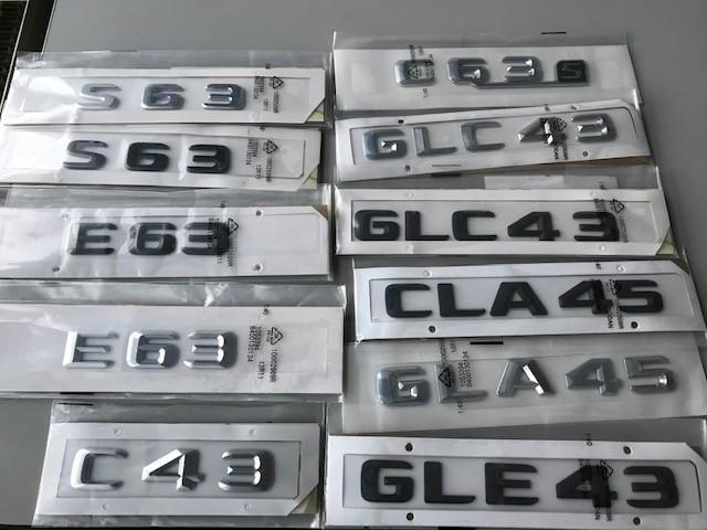 C63 E63 E43 E53 GLE43 GLE63 GLC43 GLC63 CLA45 A45 G63 logo, Auto diversen, Overige Auto diversen, Ophalen of Verzenden