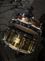 Pearl free floating 14x6,5 brass en 14x4 copper, Muziek en Instrumenten, Drumstellen en Slagwerk, Ophalen of Verzenden, Gebruikt