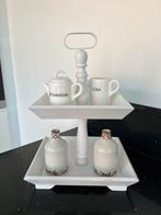 Houten Etagiere rechthoekig wit, Huis en Inrichting, Woonaccessoires | Etagères, Ophalen of Verzenden, Zo goed als nieuw