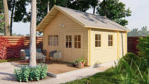 Blokhut - Tuinhuis Berlin | 44 mm | vuren onbehandeld, Hobby en Vrije tijd, Overige Hobby en Vrije tijd, Nieuw, Verzenden