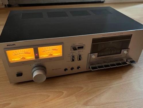 Philips cassettedeck N5151 plus cassettes & 2 Cass. houders, Audio, Tv en Foto, Cassettedecks, Enkel, Philips, Tape counter, Verzenden