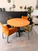 Eikenhouten tafel met 4 stoelen, Huis en Inrichting, 4 tot 6 stoelen, Gebruikt, Ophalen of Verzenden