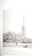 7644-5 Ulvenhout, kerk en school en hondenkar, Verzamelen, Ansichtkaarten | Nederland, Ophalen of Verzenden, Voor 1920, Gelopen