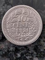 Schaarsere 10 cent 1921 zf zie foto's, Zilver, Koningin Wilhelmina, 10 cent, Ophalen of Verzenden