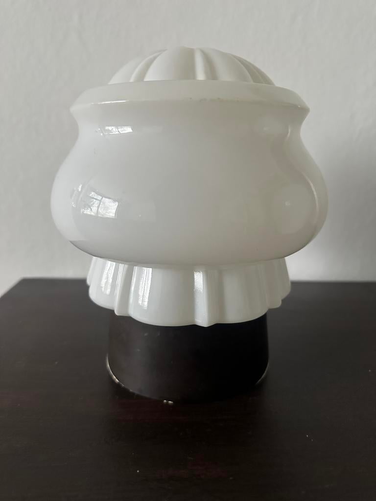 Art Deco Plafondlamp, Ophalen of Verzenden, Gebruikt, Glas