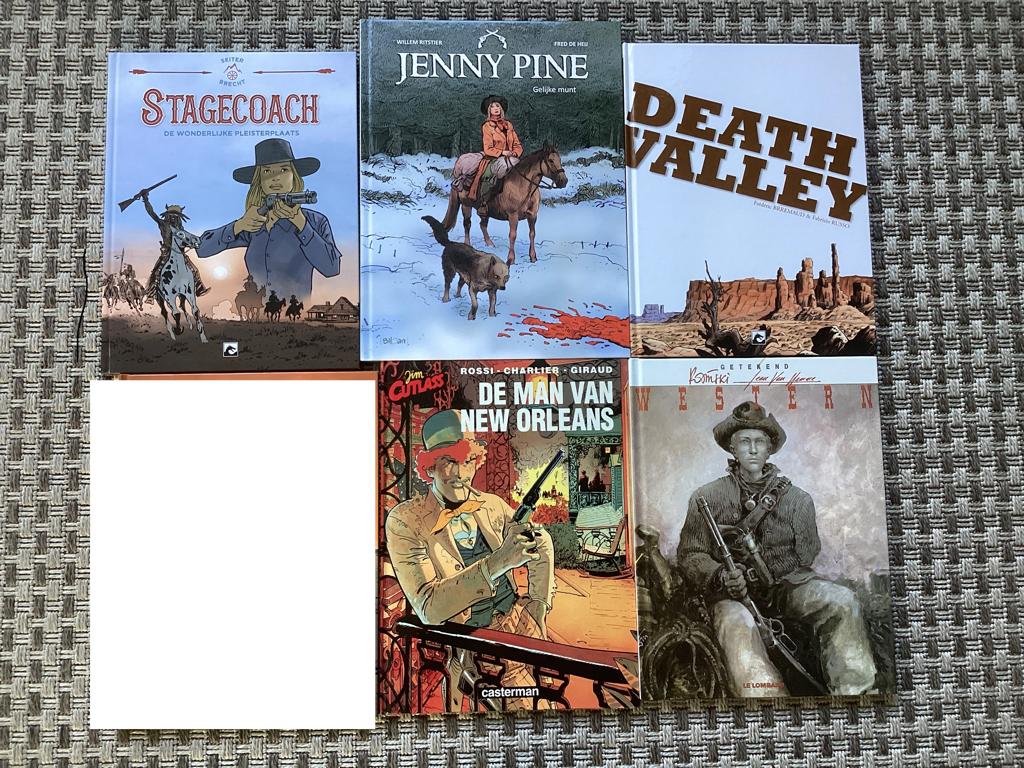 Lot met 5 western hardcovers, Meerdere stripboeken, Ophalen of Verzenden, Zo goed als nieuw
