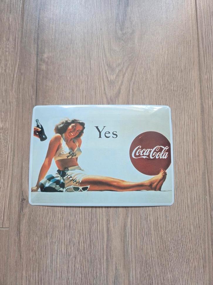 Coca Cola Blikken Postkaart 1995, Verzamelen, Merken en Reclamevoorwerpen, Gebruikt, Reclamebord, Ophalen
