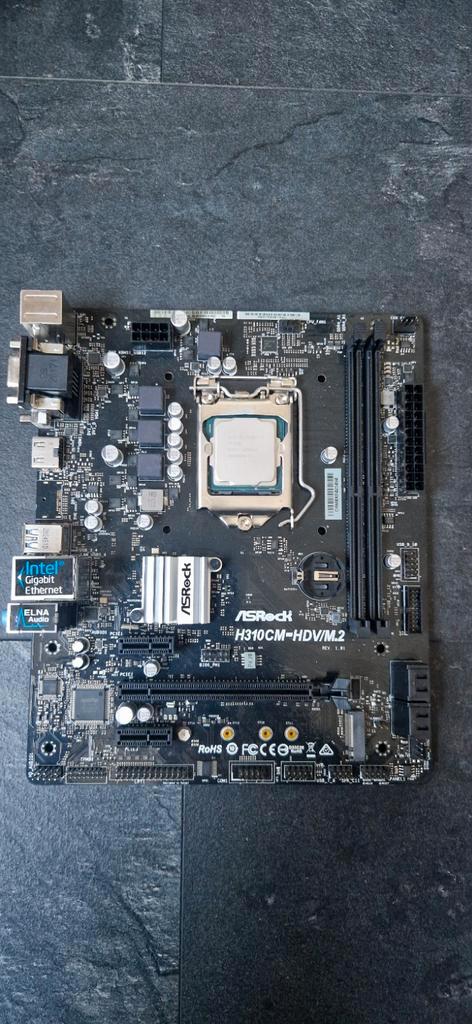 Te koop: ASRock H310CM-HDV/M.2 + Intel i3-9100 CPU, Computers en Software, Moederborden, Gebruikt, Intel, DDR4, Ophalen of Verzenden