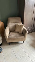 Twee fauteuils kleur beige, Huis en Inrichting, Ophalen, 75 tot 100 cm, Zo goed als nieuw, 75 tot 100 cm