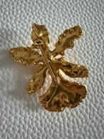 Q217/Vintage Goud Vergulde ORCHIDEE broche, Sieraden, Tassen en Uiterlijk, Broches, Overige materialen, 4 tot 7 cm, Gebruikt, Verzenden