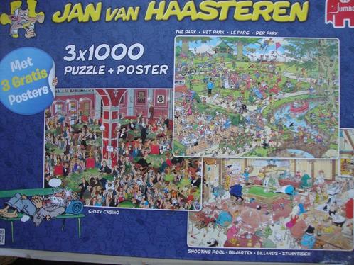 doos met 3 puzzels van Jan van Haasteren. Ruilen, Hobby en Vrije tijd, Denksport en Puzzels, Gebruikt, Legpuzzel, 500 t/m 1500 stukjes