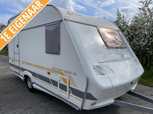 Delta Euroliner 3900 FB Fransbed treinzit v tent, Caravans en Kamperen, Caravans, Bedrijf, tot en met 4, 750 - 1000 kg, Treinzit