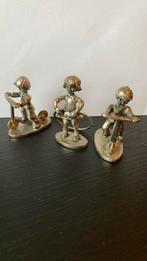 3 spelende kinderen - tin, Antiek en Kunst, Antiek | Tin, Ophalen of Verzenden