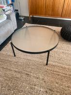 Bolia koffietafel staal en glas in goede staat, Huis en Inrichting, 50 tot 100 cm, Rond, Ophalen of Verzenden, Minder dan 50 cm