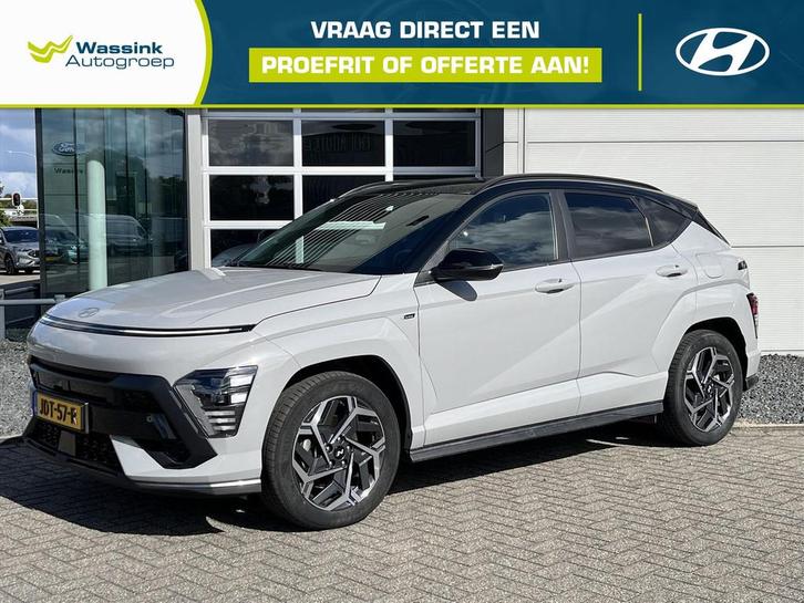 Hyundai KONA 1.6 GDI HEV 141pk DCT N-Line | Navigatie | Appl, Auto's, Hyundai, Bedrijf, Te koop, Kona, Achteruitrijcamera, Airconditioning