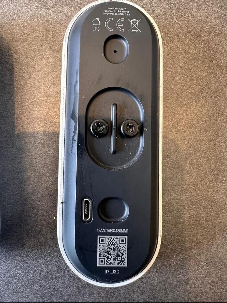 Google Nest Hello Videodeurbel - Bedraad + Nest Camera, Huis en Inrichting, Deurbellen, Gebruikt, Bedraad, Ingebouwde camera, Compatibel met smartphone