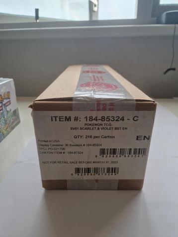 Pokemon Scarlet en violet base boosterbox case sealed USA beschikbaar voor biedingen