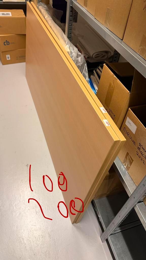 Tafelblad en poten, Huis en Inrichting, Tafelonderdelen, Gebruikt, Tafelblad, 100 tot 150 cm, 50 tot 100 cm, Rechthoekig, Eikenhout