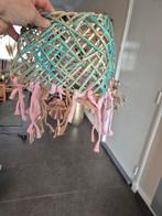 2 lampenkapjes rotan met schelpen, Ophalen of Verzenden, Rond, Minder dan 25 cm