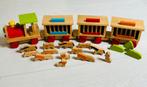 20-delige houten treinstel met houten dieren, Ophalen of Verzenden, Zo goed als nieuw
